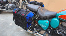 For Royal Enfield Goan Classic 350 Canvas Pannier Bags With Mounting - SPAREZO For Royal Enfield Goan Classic 350 Canvas Pannier Bags With Mounting - SPAREZO